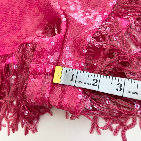 NEW adidas x Ivy Park Sequin Shorts with Fringe Pink SIZE 1X - Picture 8 of 10